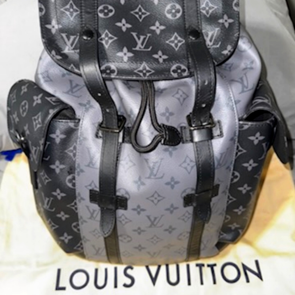 Louis Vuitton Christopher MM Backpack in Monogram Eclipse Canvas